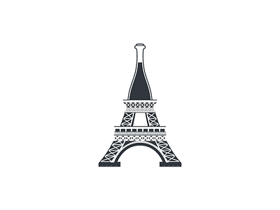 French eiffeltower french vector wine