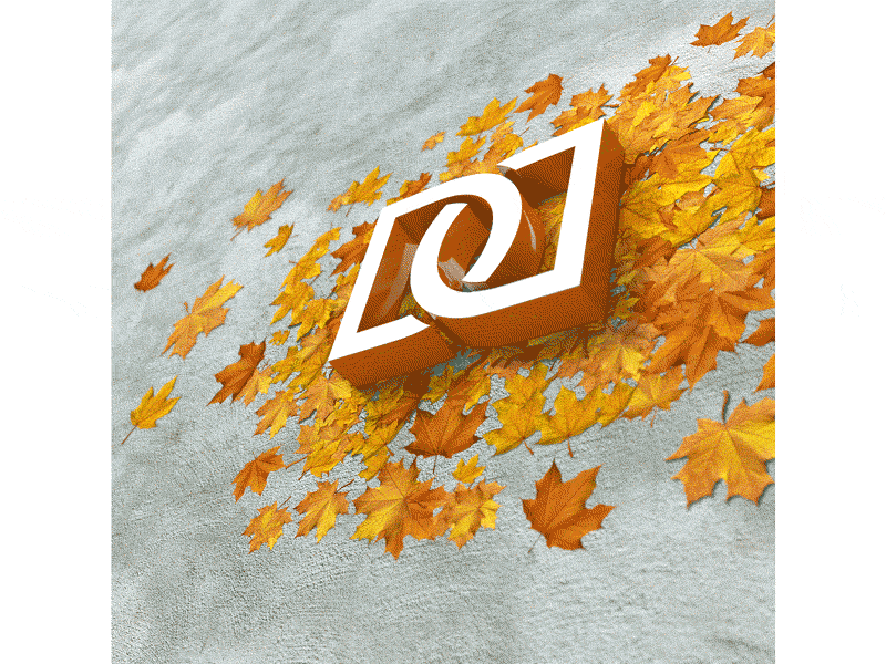 Seasonal Autumn Logo 3d autumn blender3d branding identity leafs logo seasonal visualidentity