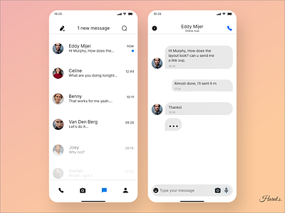 Messaging Social App (Concept) app app design chat design social app ui ux