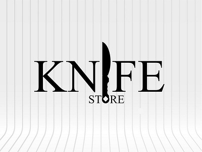 KNIFE store logo concept. branding graphic design logo