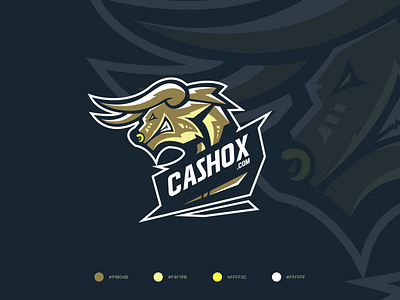 CASHOX - Logo Design animal badge betting brandign bull casino crest design football horn illustration labyrinth logo logotype mythology soccer sports