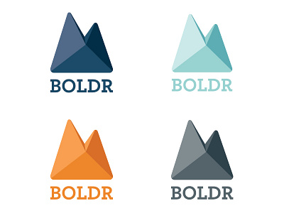 BOLDR Logo Progress bouldering branding climbing color logo rock shadow