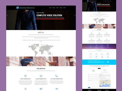 Voip, Telecom and Cloud Services WordPress Website