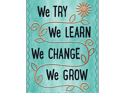 ui Poster "We TRY We LEARN We CHANGE…" animation app branding design graphic design illustration ui vector