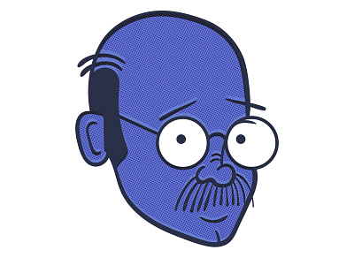 Tobias Funke, The Blue Man arrested development design halftone illustration illustrator sticker design
