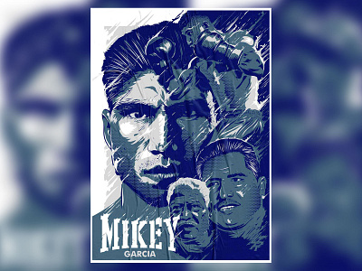 Mikey Garcia boxing illustration illustrator portrait poster print vector