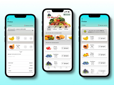 Fresh Fruit Market App app design graphic design productdesign ui uidesigner