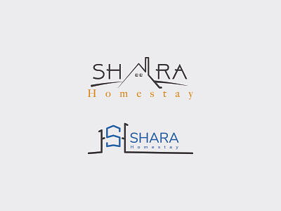 Shara Homestay Logo Concept Design brand identity branding design icon lettering logo logo design vector