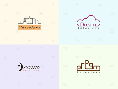 Dream interiors typo logo - Concept brandidentity branding building design dream logo logo design logodesign logotype type typographic typography typologo
