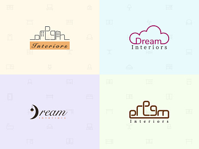 Dream interiors typo logo - Concept