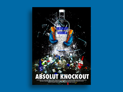 Absolut Knockout advertisment branding design photoshop student project