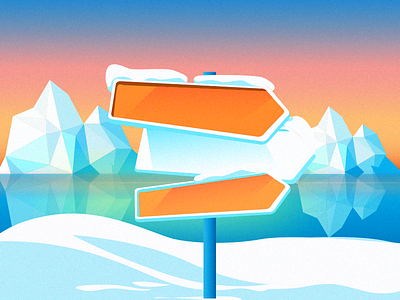 Iceberg Illustration digital graphic ice iceberg illustration