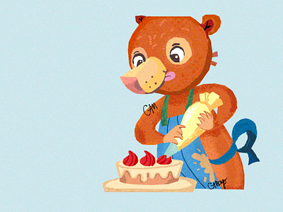 Chef Bear inspired by  Oksana Golovenko