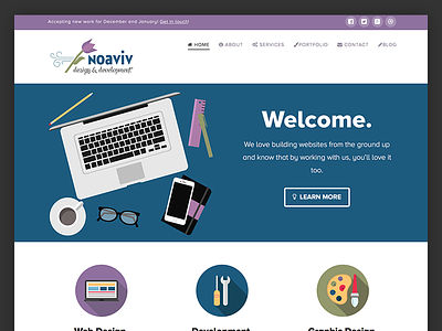 Noaviv Website analogous flat design web design