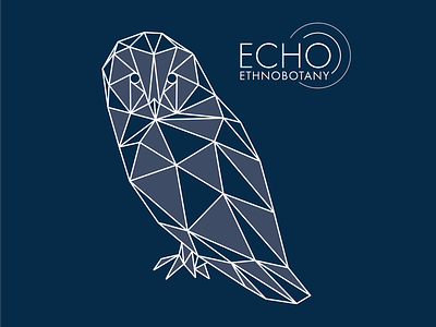 Echo owl illustration branding design echo ethnobotanicals ethnobotany identity identity design illustration logo logo design owl psychedilics vector