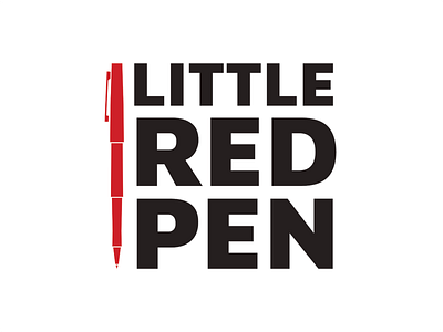 Little Red Pen (primary) branding copywriting design editing felt tip identity identity design illustration little red pen logo logo design red pen