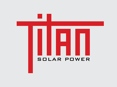 Titan Wordmark identity logo solar solar power titan