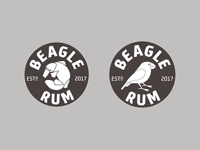 Beagle Rum logos australia beagle black and white darwin finch logo design monochrome platypus rum