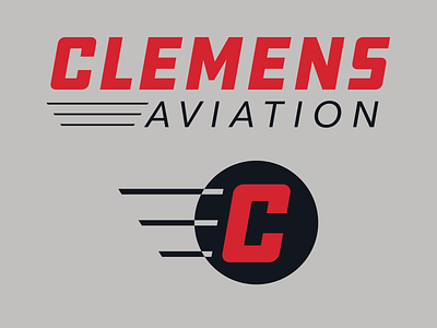 Clemens Aviation aviation branding clemens clemens aviation identity identity design logo logo design speed lines