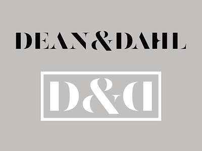 Dean&Dahl black and white branding dahl dean deandahl identity identity design interior design logo logo design minimalist