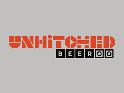 Unhitched Wordmark beer blocks branding brewery brewery identity building blocks craft beer design identity identity design lettering logo logo design louisville ohio typography unhitched unhitched beer co