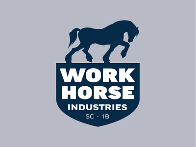 Workhorse Full Shield abatement asbestos branding design horse identity identity design illustration logo logo design workhorse