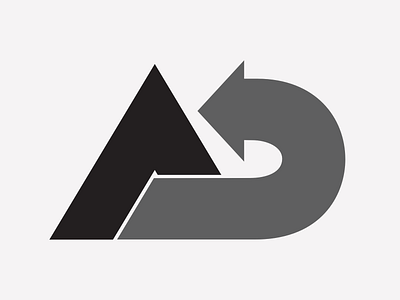 AD logo - unused black and white branding demolition design identity identity design logo logo design monochrome recycling reject rejected rejection unused