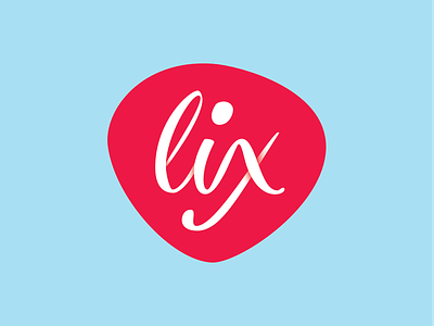 Unused logo for Lix bananas blue blue and red branding design hand-lettering helados ice cream identity identity design lettering logo logo design process red reject rejected shadows unused vector