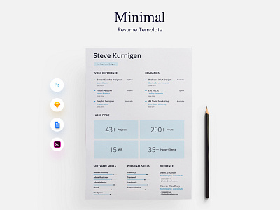 Designer Minimal CV/ Resume Template