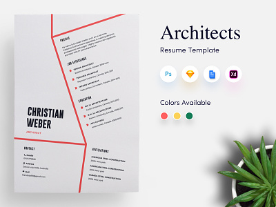 Architects CV/Resume Template architects architecture art cover letter curriculum vitae cv personal resume