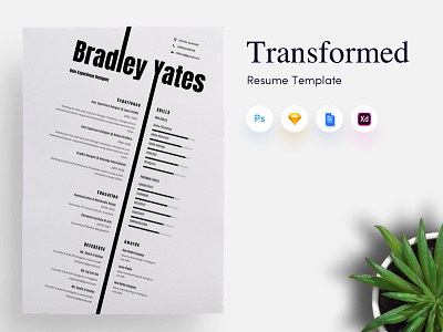 Transformed CV/Resume Template classic cover letter curriculum vitae cv designer job proposal resume transformed