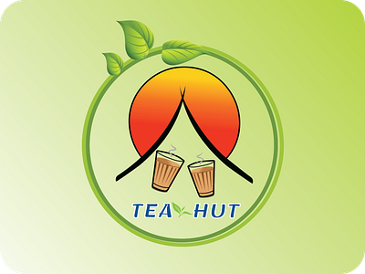 TEA HUT Logo branding graphic design illustration logo love to design vector