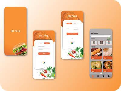 SEC Food Application UI design figma food app ui