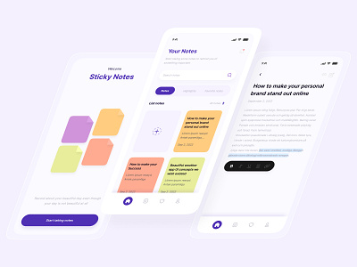 Sticky Notes | app design by ui project on Dribbble