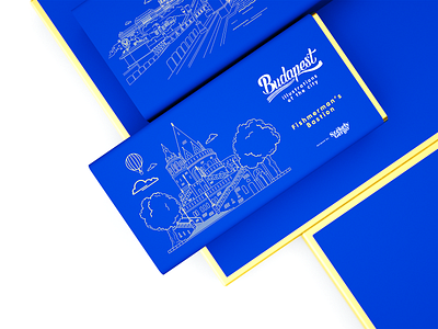 Budapest | illustrations of the city budapest cinema4d gold illustration lineart navy blue octanerender packagedesign vectorart
