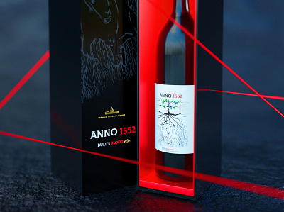 Anno 1552 - label & packaging 3d blood budapest bull cinema4d hungary label octanerender packagedesign wine