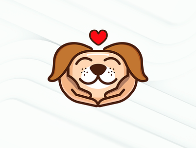 Cute doggo logo 🐶 ❤️ branding budapest dog doggo hearth hungary illustration logo vector vectorart