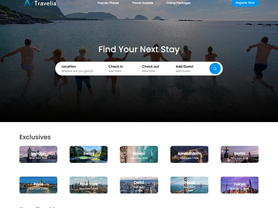 Travel Website | Web Design with CSS and HTML design travel ui ux web web design