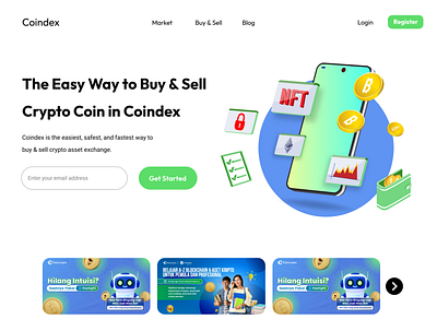 Coindex - Crypto Wen Design crypto web ui ux web web design