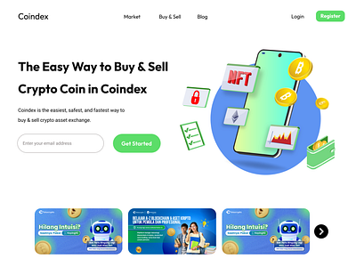 Coindex - Crypto Wen Design crypto web ui ux web web design