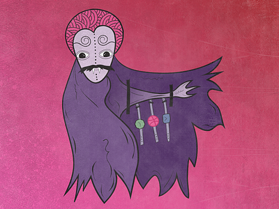 Psst, Dribbbler's character design cute debut funny illustration pink vampire