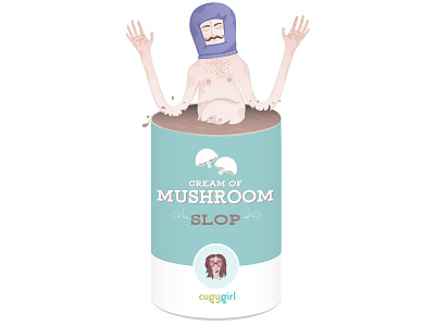 Cream Of Mushroom Slop Cleanse art character character design digital digital art humor humorous illustration illustrator vector vectornator