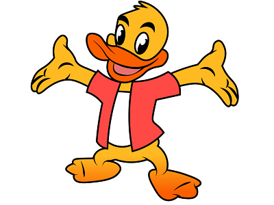 Duck Cartoon character design graphic design illustration vector