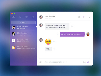 Viber for El Capitan OS Redesign chat desktop elcapitan messenger redesign viber webapp yosemite
