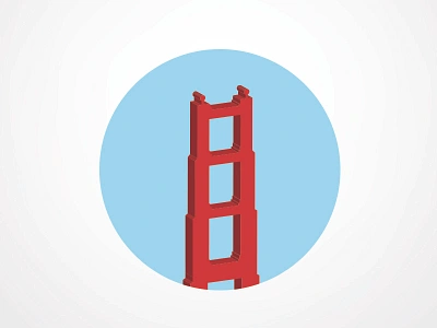 Memories from San Francisco 3d goldengate illustration sanfrancisco vector