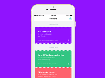 Colorful Coupons colorful coupon coupons ios iphone