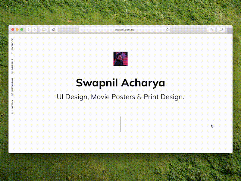 Swapnil Acharya website onepager personal site website