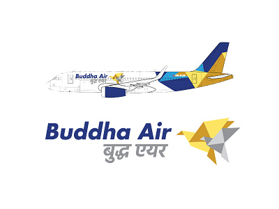 Buddha Air - Unofficial Rebranding II aircraft aircraft livery airline branding design logo logo design