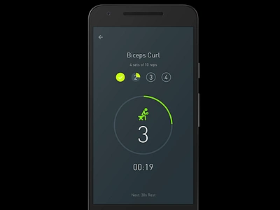 Bigger biceps! android design exercise fit fitness gym material design ui uiux ux