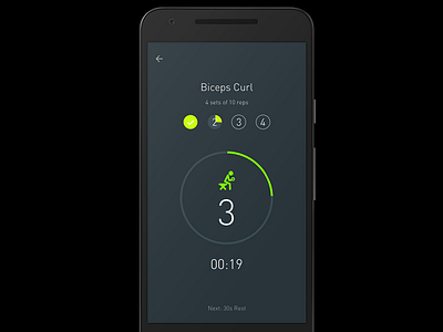 Bigger biceps! android design exercise fit fitness gym material design ui uiux ux